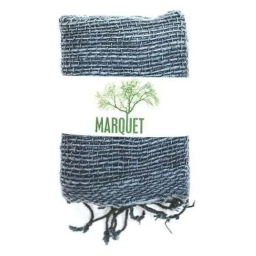 Marquet Slate Charcoal Free Weave Cotton Scarf NWT